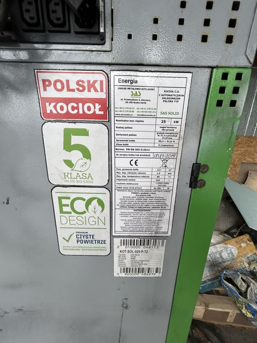 Kompletny piec z podajnikiem SAS 25kw