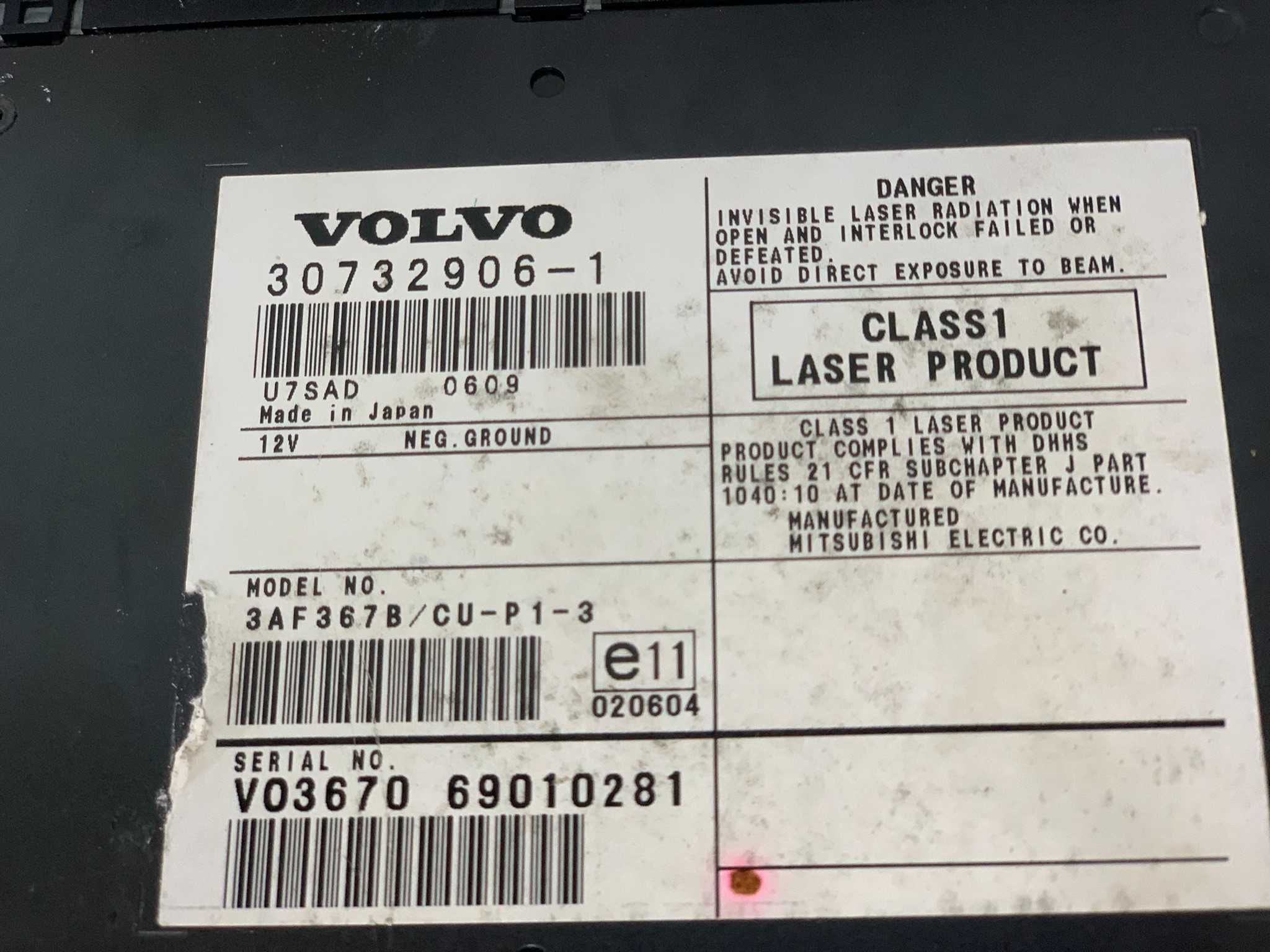 Napęd czytnik nawigacji Volvo S40 V50 C30 C70