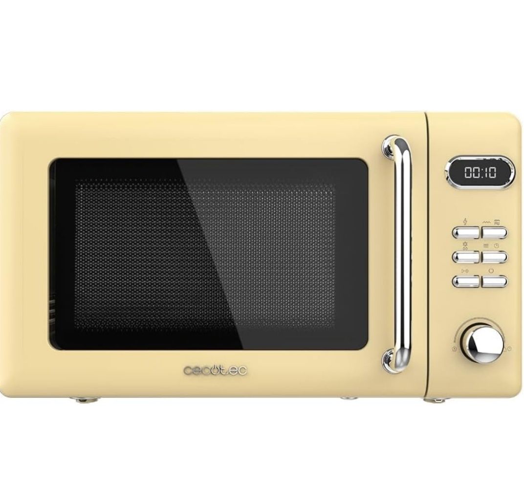 Cecotec Cyfrowa kuchenka mikrofalowa z grillem 20L Retro 700W. Gwar 24