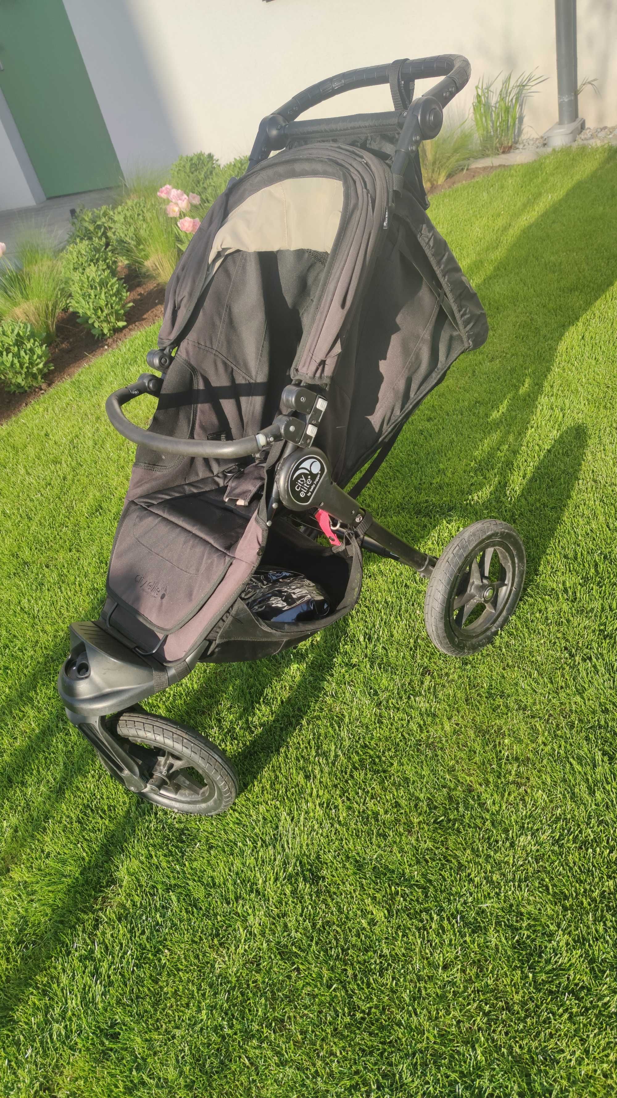 Baby jogger city elite Czarny + folia przeciwdeszczowa