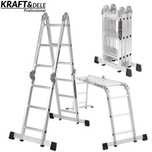 KRAFT&DELE Drabina Aluminiowa Platforma 4x3 346cm Profesjonalna KD4070