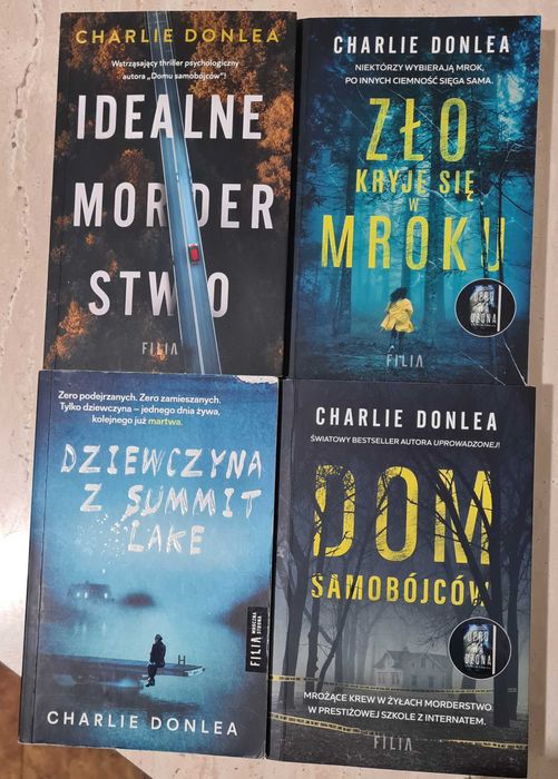 Charlie Donlea 4 książki w bardzo dobrym stanie