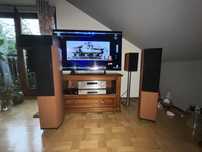 Kino domowe amplituner DVD Onkyo głośniki Wharfedale Diamond 9
