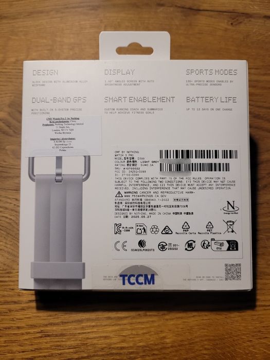 CMF Watch Pro 3 Nothing szary smartwatch  nowy gwarancja