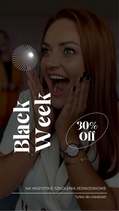Black week -30% wszystkie szkolenia kursy kurs szkolenie przedlużanie