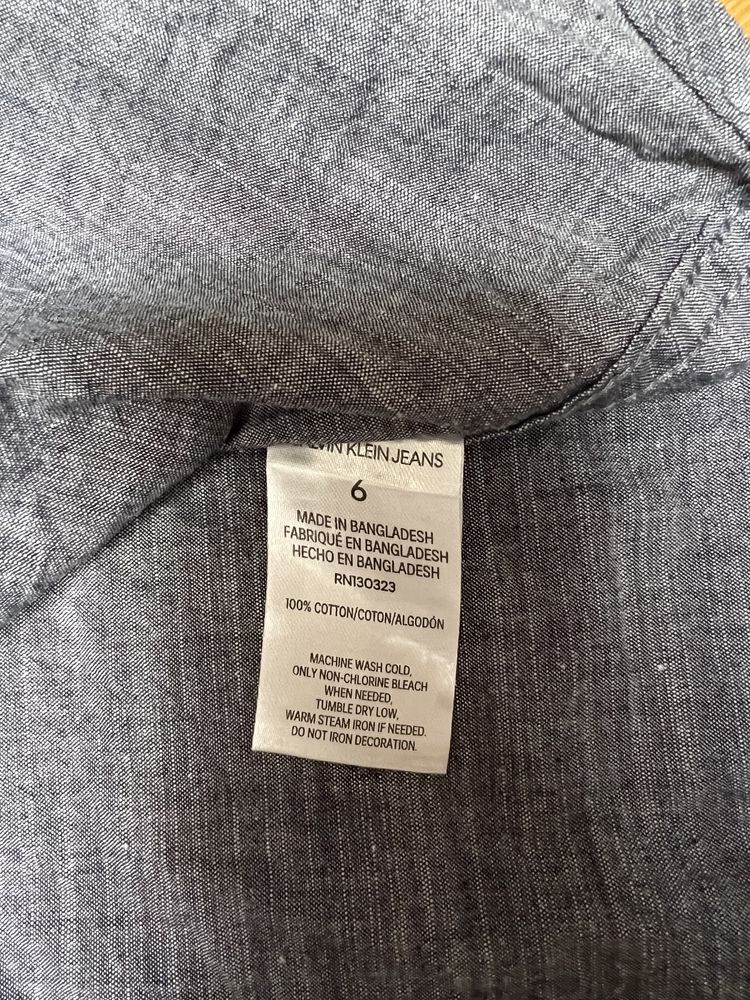 Calvin Klein Jeans,koszula chłopięca,oryginalna,USA,6 lat, ok 122 cm