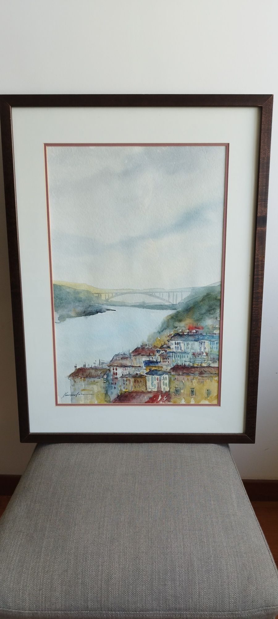 Quadro / Aguarela do Porto do artista Xavier Galiza