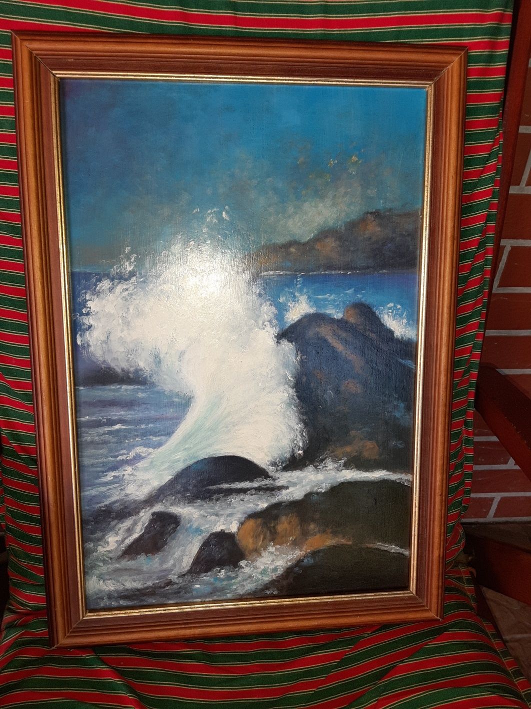 Obraz Morze Fale Skały 53 x 37 cm