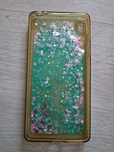 Etui, case na telefon Sony Xperia e5 z brokatem