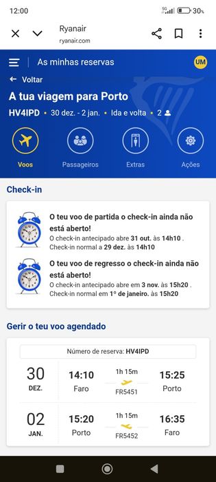 Viagem de avião no Ano novo