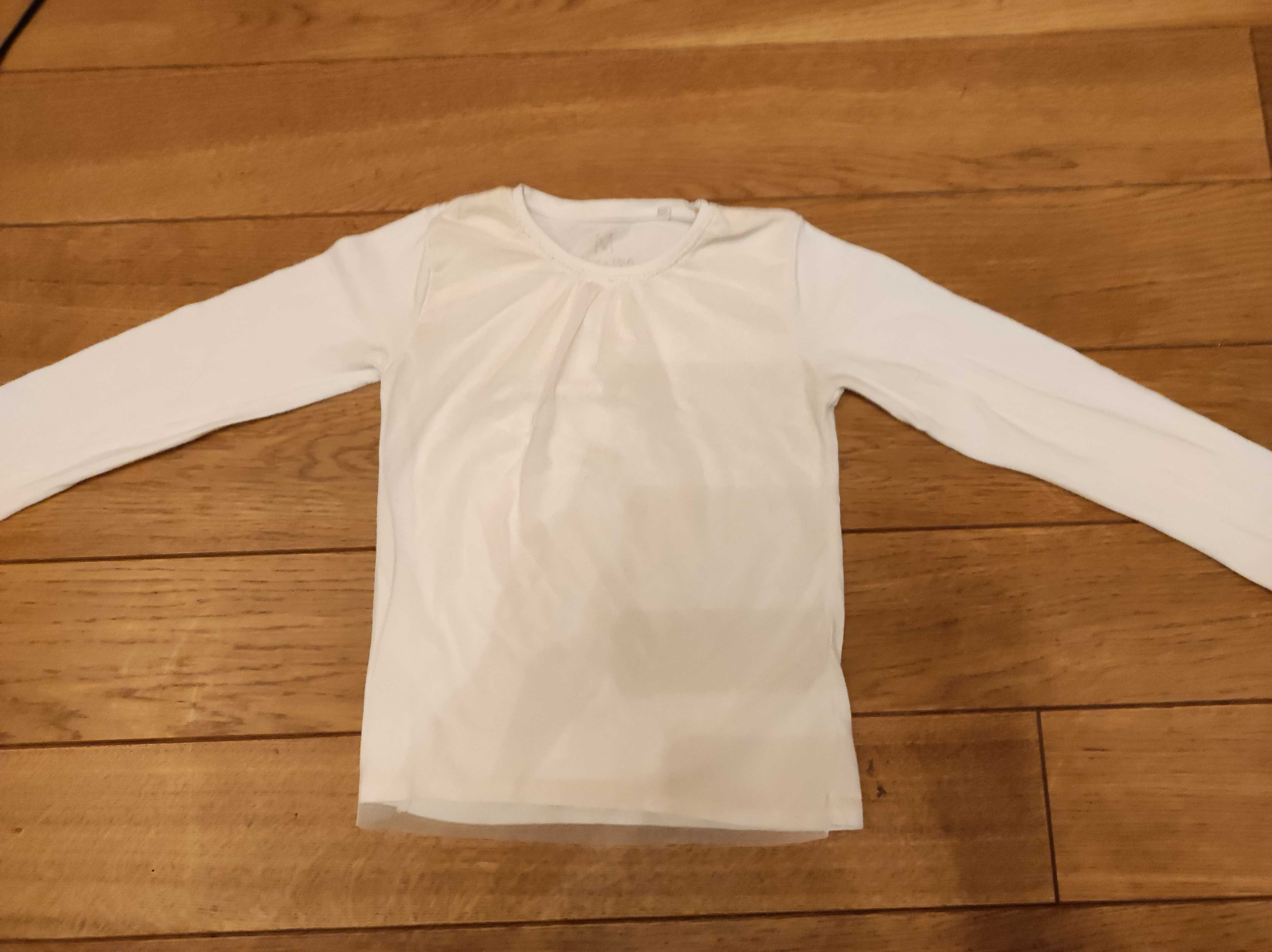 Biała elegancka bluzka dla dziewczynki