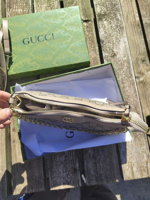 Bolsa Gucci Castanha Clara