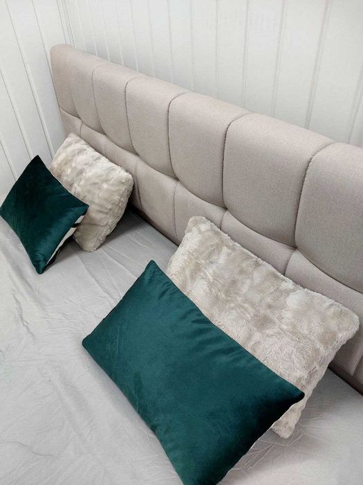 Ліжко з підйомним механізмом, 160х200 см, бежеве