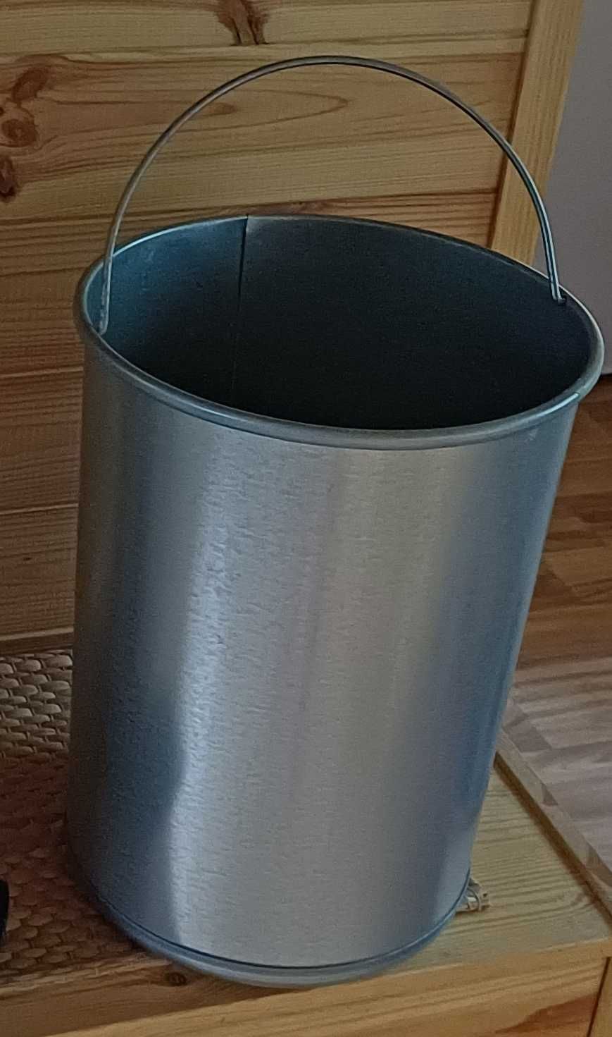 Wiadro metalowe kosz z uchwytem solidne 23 x 31,5/43,5 cm
