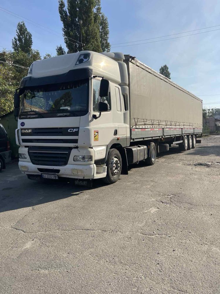 Тягач Фура та причеп тент DAF FT CF 85 автопоїзд тент 2009 Євро 5