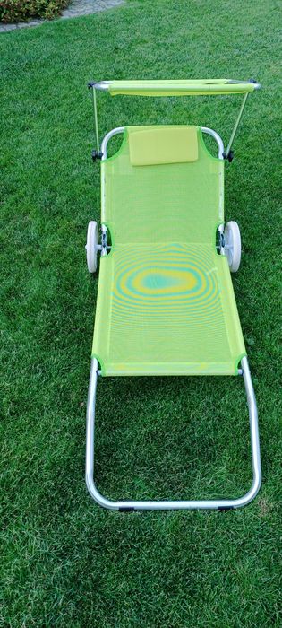 Leżak składany na kółkach jak nowy