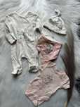 Nowy komplet dla noworodka 56 Primark body pajac czapka chusta Bambi