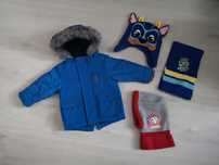 Kurtka zimowa parka 86 zestaw czapka szalik Psi Patrol Chase Marshall