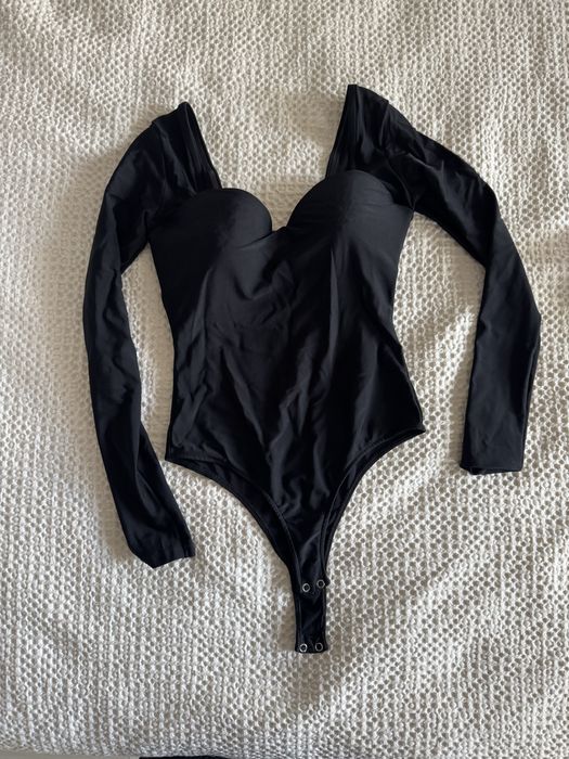 Боді з довгим рукавом fox lingerie чорний