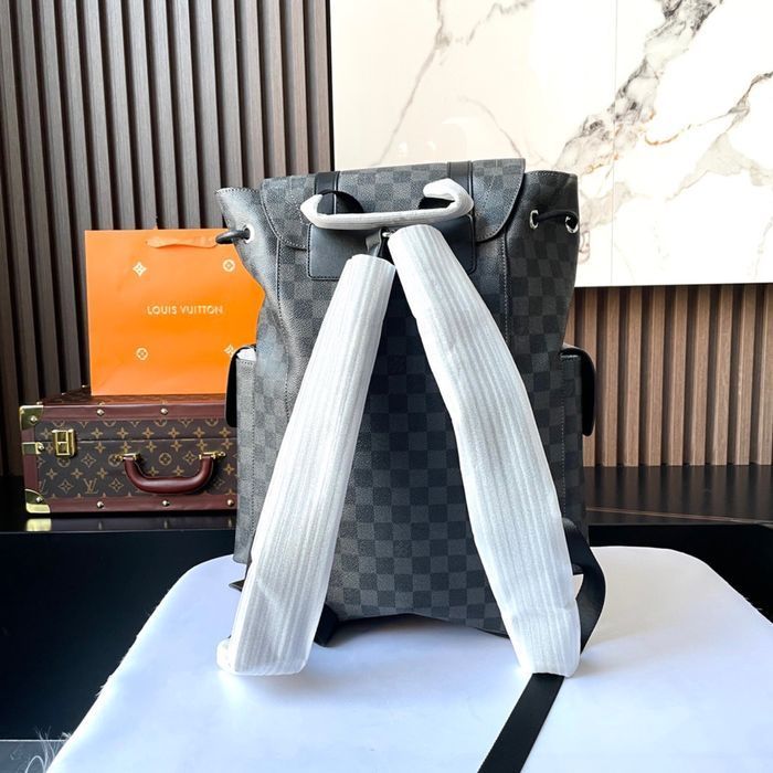 Louis Vuitton Christopher мужской графитовый рюкзак ранец унисекс