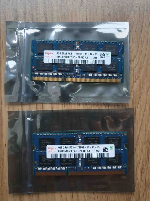 Pamięć  RAM do laptopa: 8 GB = 2 x 4 GB DDR3-1600 MHz SO-DIMM