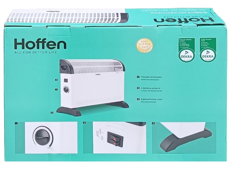 Grzejnik konwektorowy Hoffen 2000W - Biały