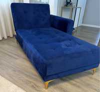 Chaise azul marinho de veludo