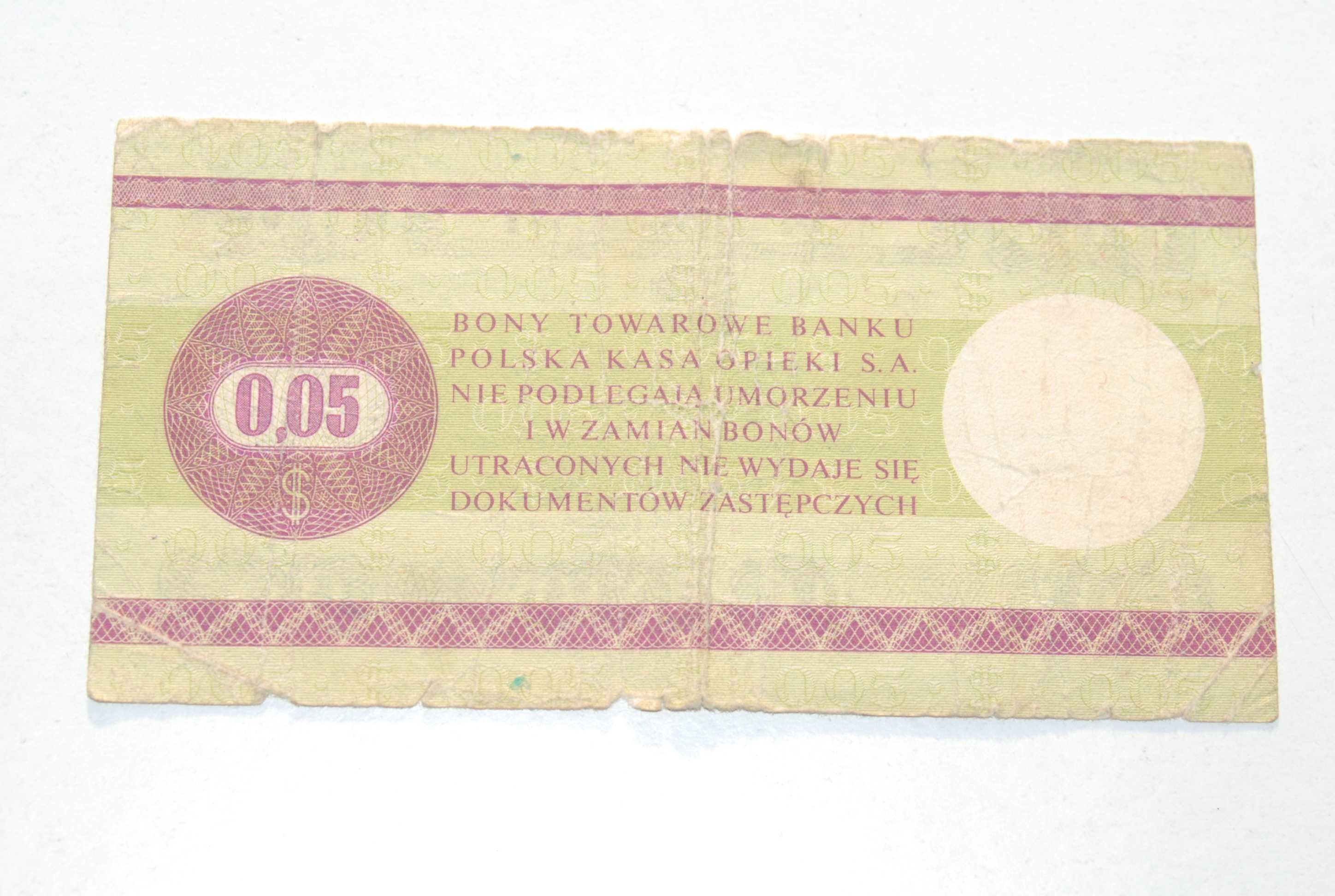 Stary Bon Towarowy Pko 0,05 Dolar Pewex 1979 antyk