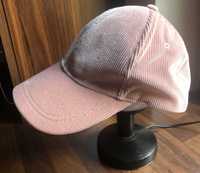 Reserved jasnoróżowa czapka z daszkiem w prążki one size stan BDB