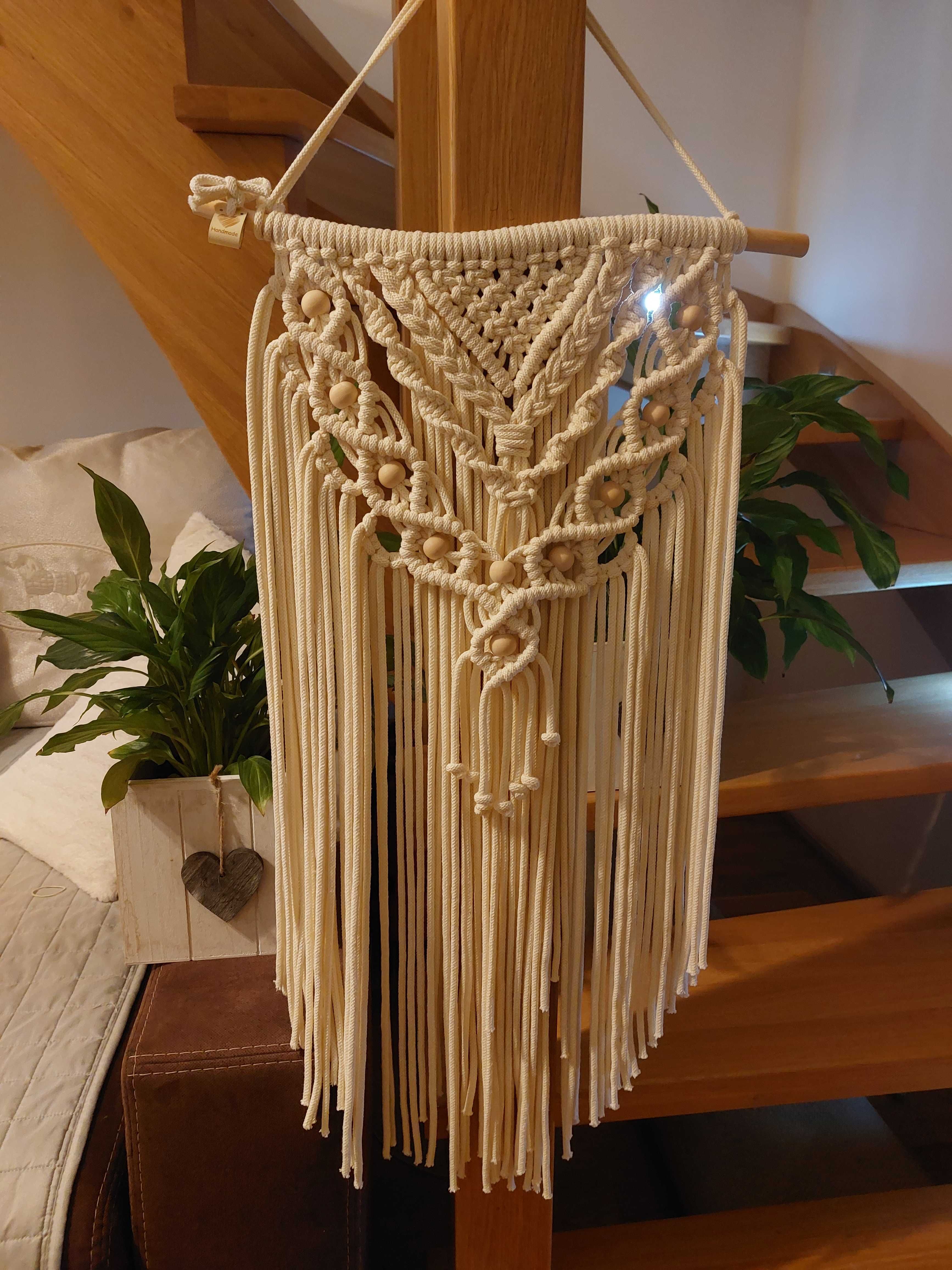 Makrama Handmade ze sznurka bawełnianego
