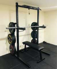 Rack squat de treino, crossfit musculação