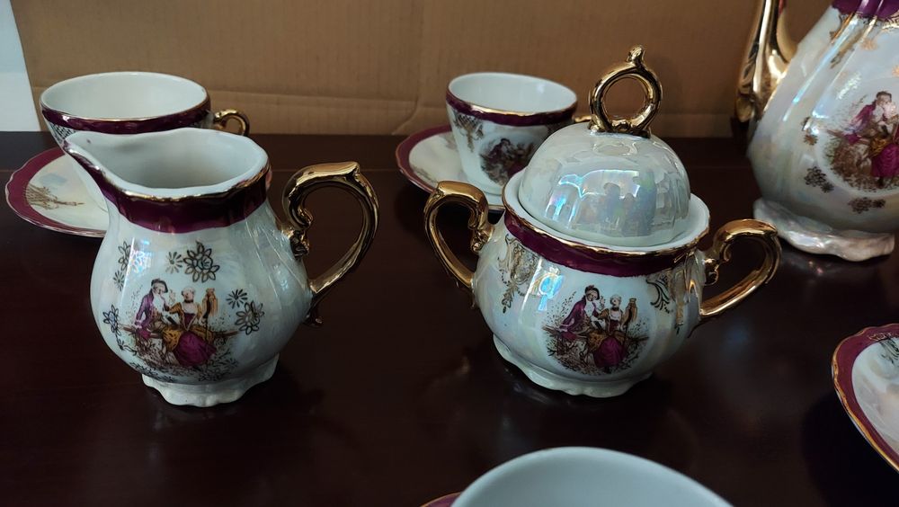 Conjunto  de café de porcelana
