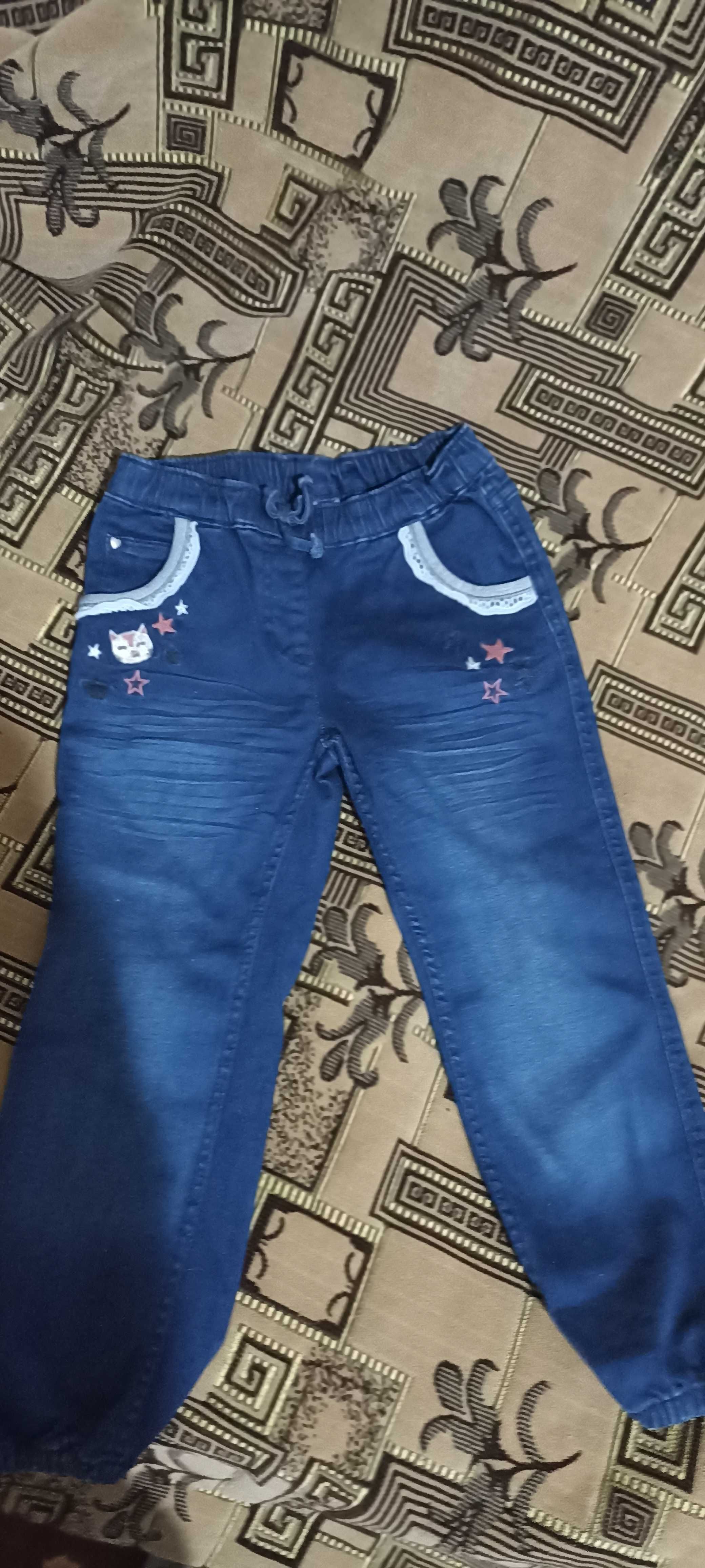 Штаны джинсы для девочки 110,116