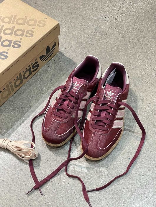 buty_adidas Samba OG Maroon Sand Strata Pony_Espadryle / Rozmiar.36