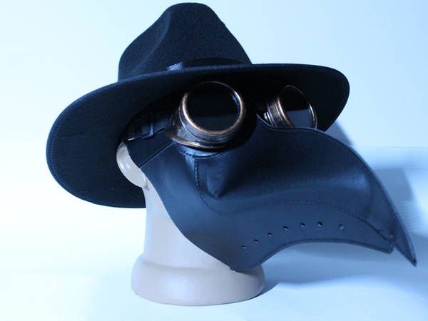 Маска Доктор Чума Чумной Доктор Смерть в Шляпе и Очках Хэллоуин