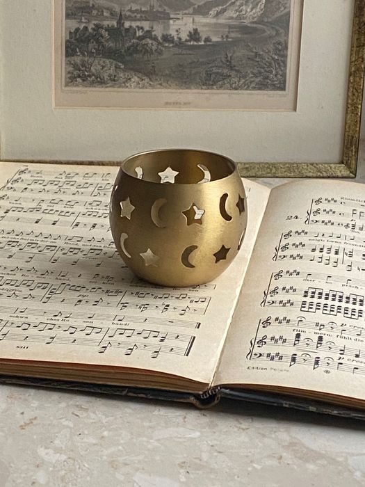 Świecznik mosiężny gwiazdki