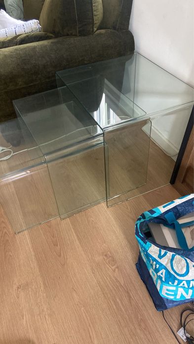 Mesa em vidro x 3