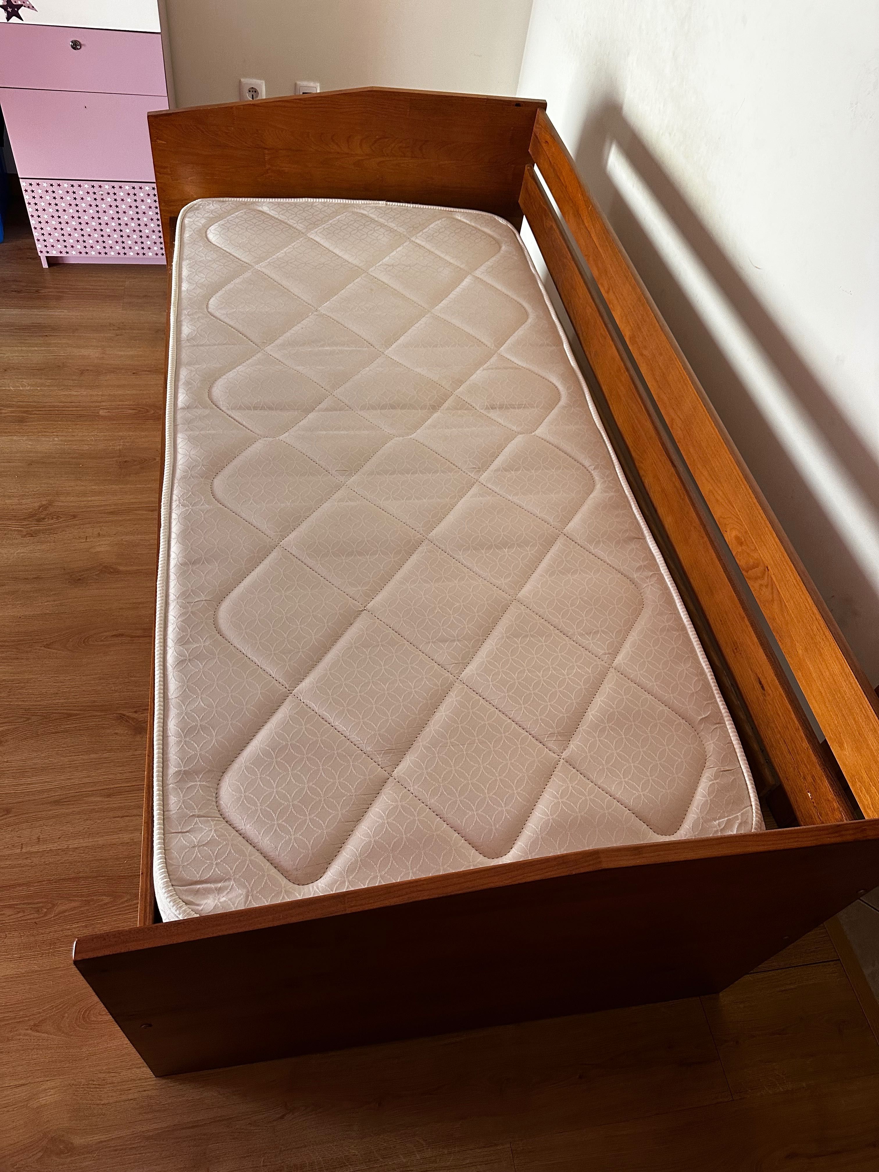 Cama individual dupla com gavetão madeira maciça