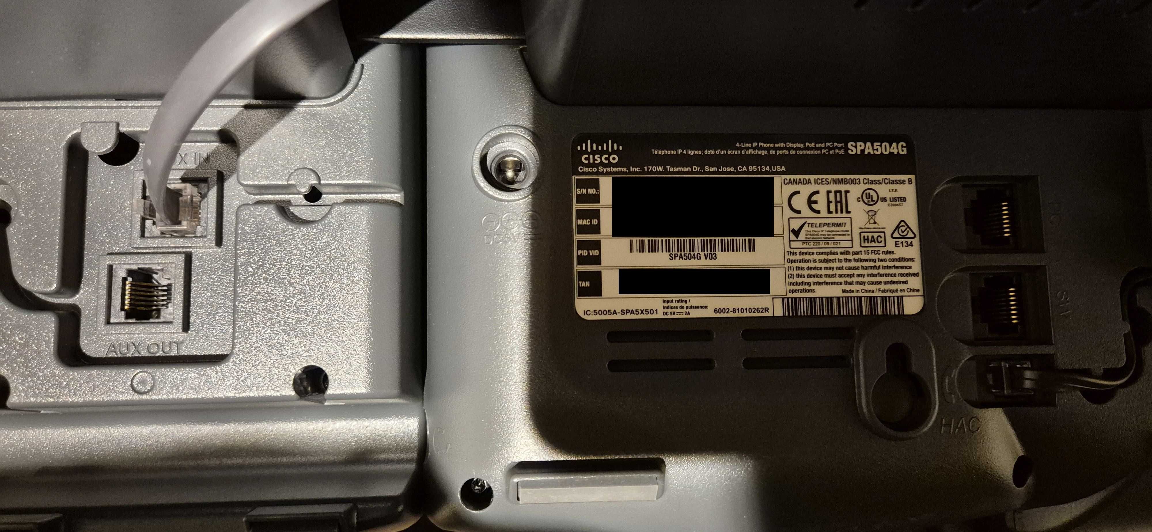Nowy telefon IP Cisco SPA504G + rozszerzenie SPA500DS + zasilacz