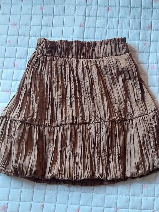 Saia Name it | 8 anos | plissada | castanha | como nova