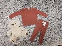 Komplet prążkowany h&m