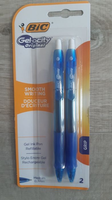 Długopisy Bic żelowe niebieskie x 2