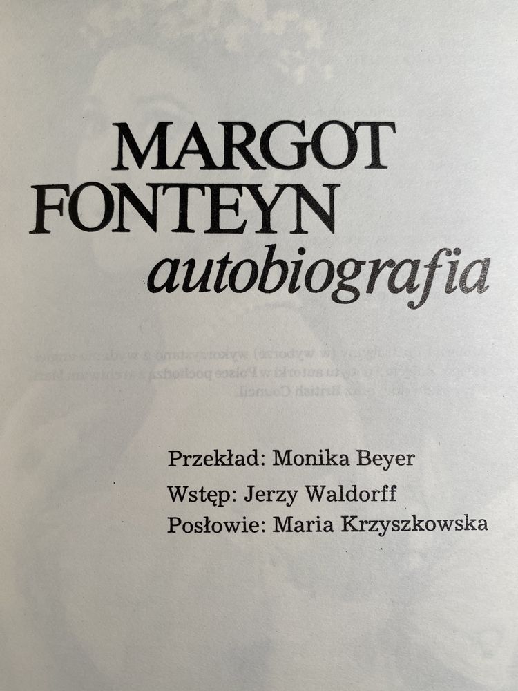 Margot Fonteyn autobiografia