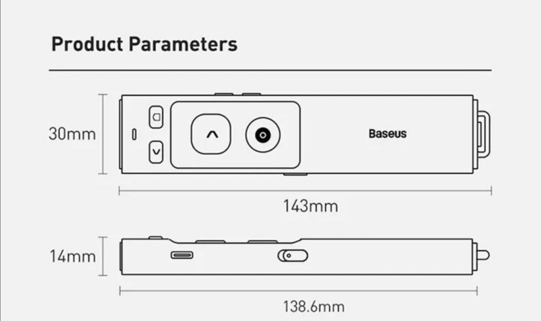 Указка-презентер Baseus Wireless Presenter