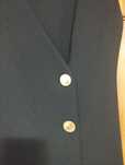 Vestido mango preto com botões