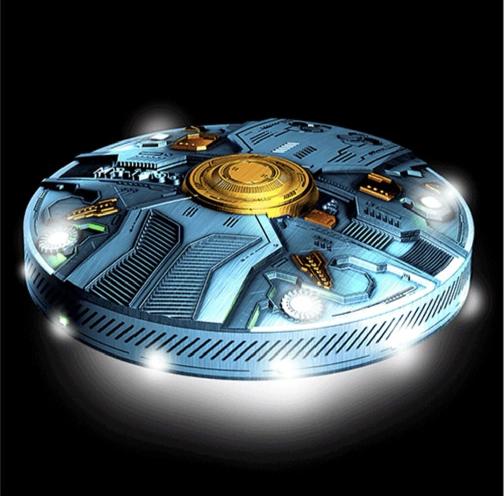 Ufo mp 1766 niebieska galaktyka latająca 7-uncjowa srebna moneta 1766