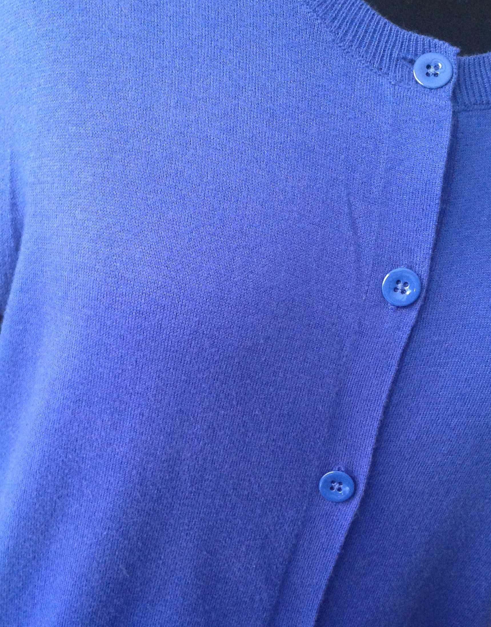 GAP sweter kardigan kobalt z jedwabiem