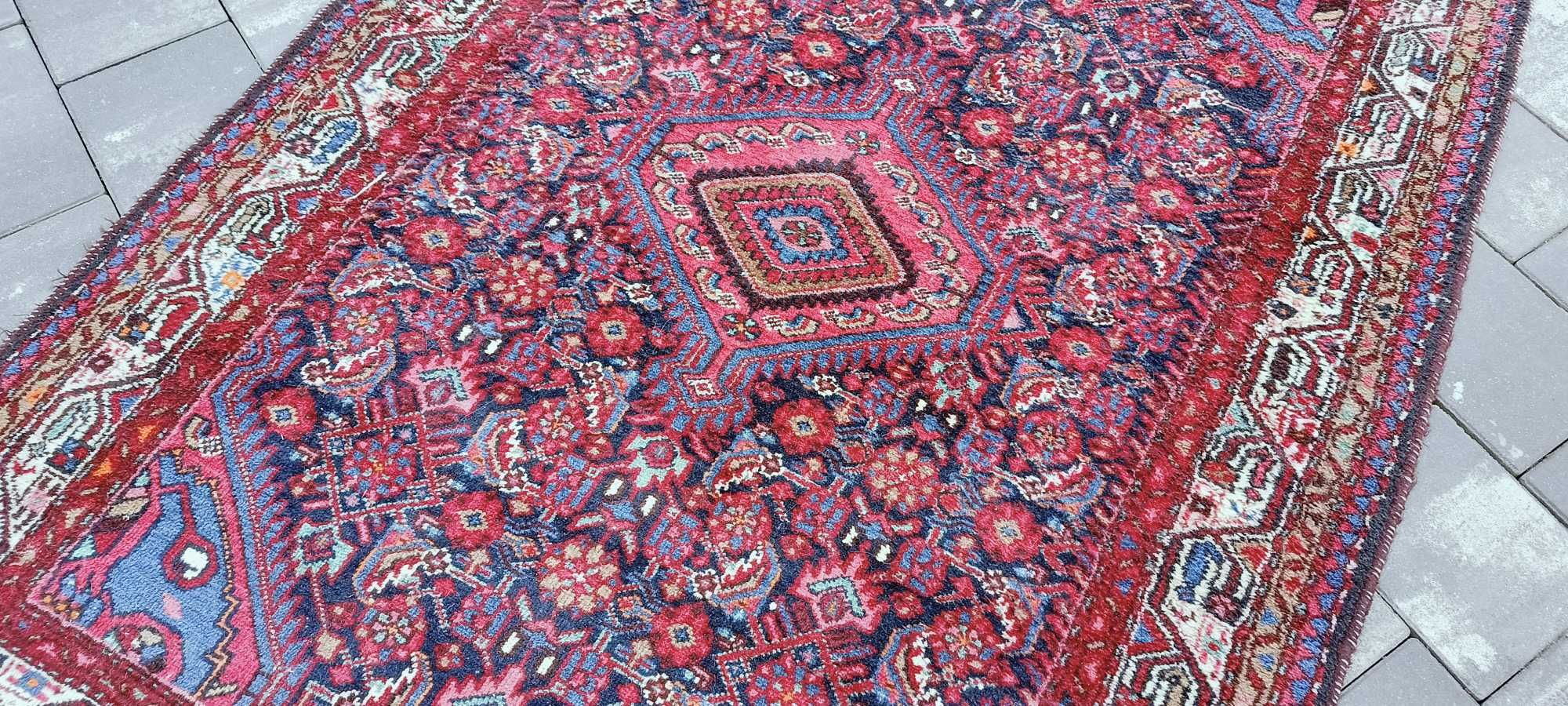 Hamadan ręcznie tkany dywan wełniany 162 x 103 cm wełna 100%