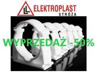 Uchwyt zamykany 37mm UZ. BIAŁY Elektroplast Stróża 35 Sztuk - 50%