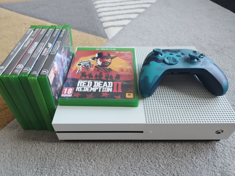 Xbox one S 1TB + 7 GIER + NOWY PAD